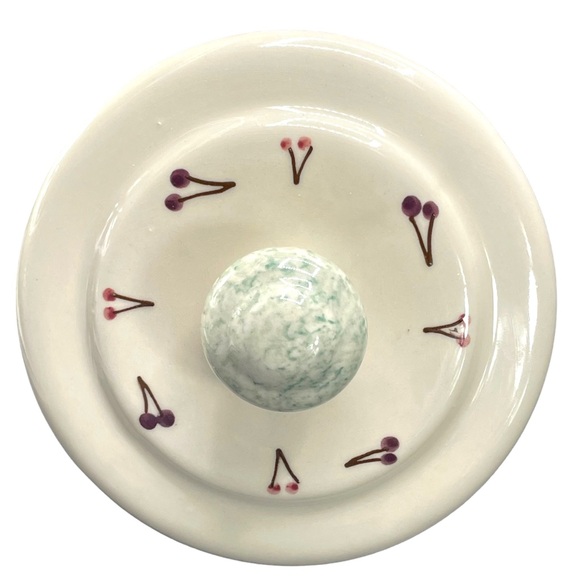 Hartstone Pottery Vintage Christmas Garland Holly Acorn Canister Cookie Jar 1983 - Picture 7 of 11